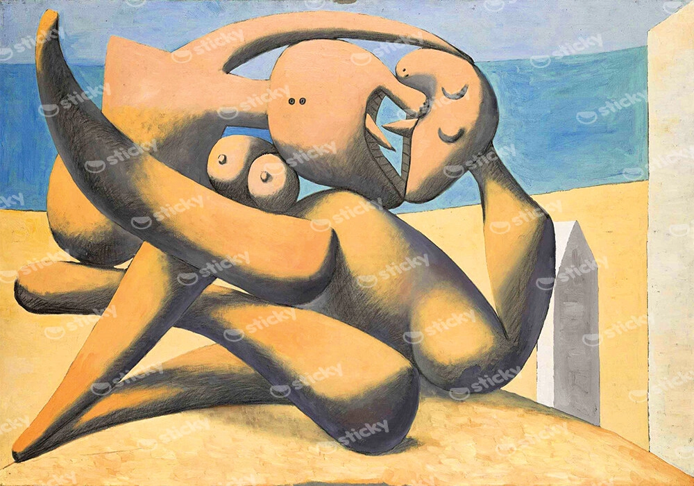 Πίνακας σε καμβά PICASSO - FIGURES AT THE SEASIDE