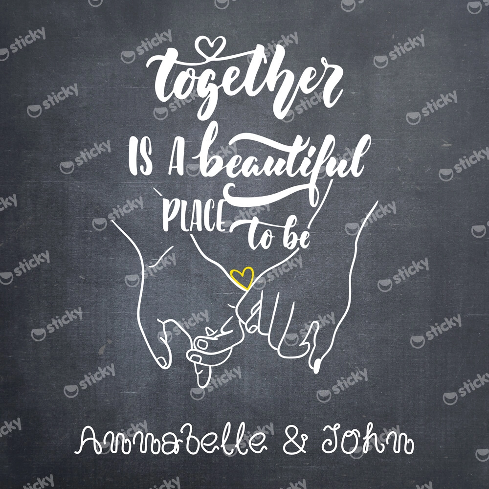Τετράγωνος Πίνακας TOGETHER A PLACE TO BE B