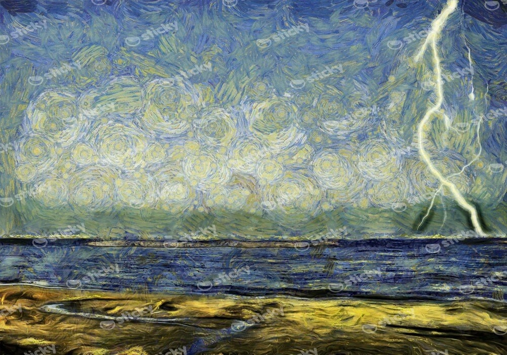 Πινακας σε καμβά VAN GOGH - STYLE LIGHTNING