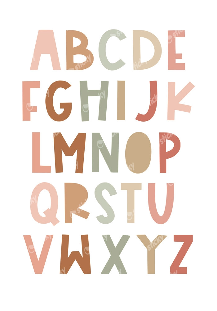 Πινακας σε καμβά ALPHABET PASTEL