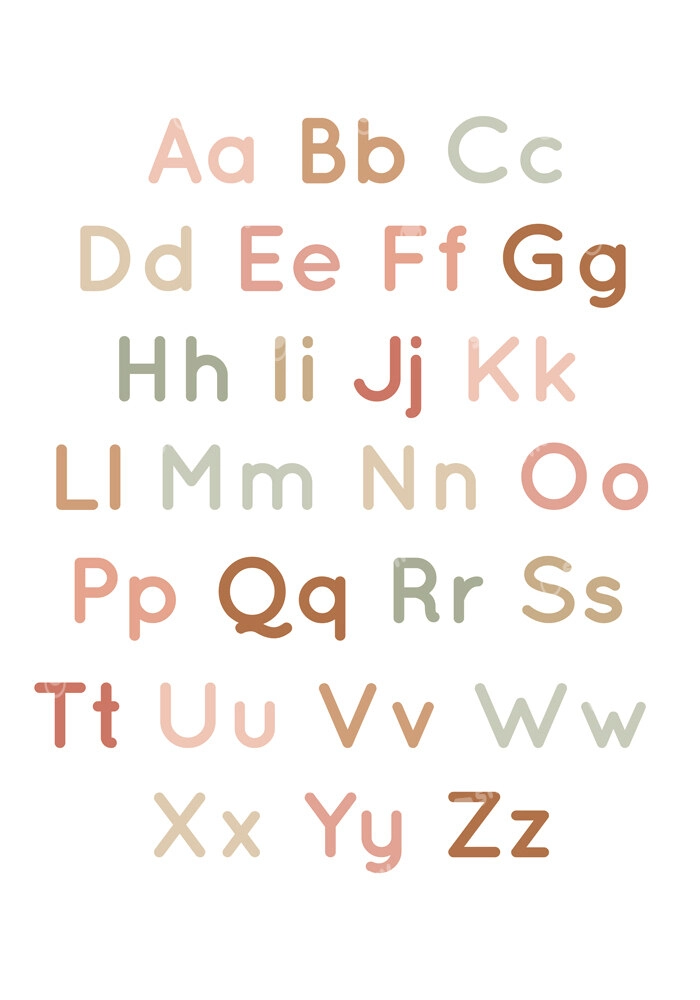 Πινακας σε καμβά ALPHABET UPPER LOWER