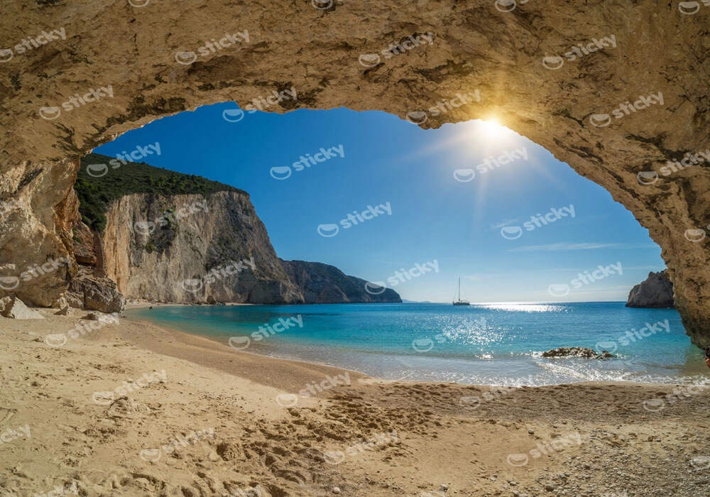 Πινακας σε καμβά PORTO KATSIKI LEFKADA