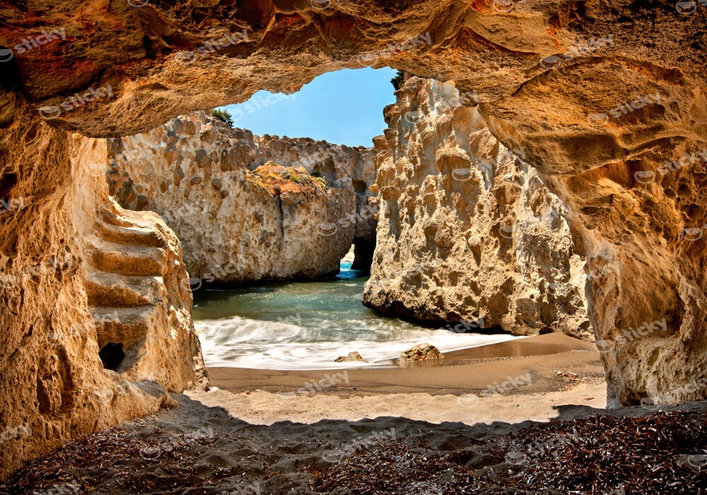 Πινακας σε καμβά CAVE IN MILOS