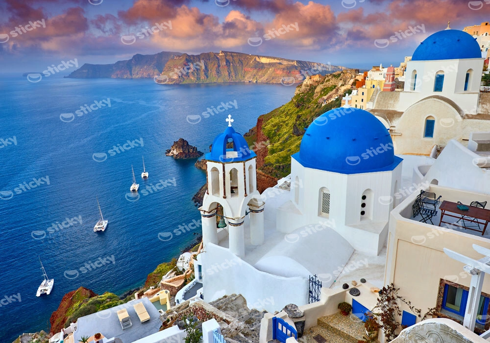 Πινακας σε καμβά FIRA TOWN SANTORINI 3