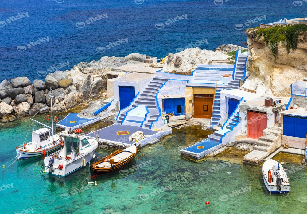 Πινακας σε καμβά MILOS FISHING BOATS
