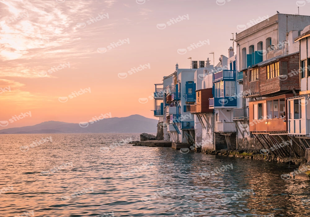 Πινακας σε καμβά MYKONOS SUNSET