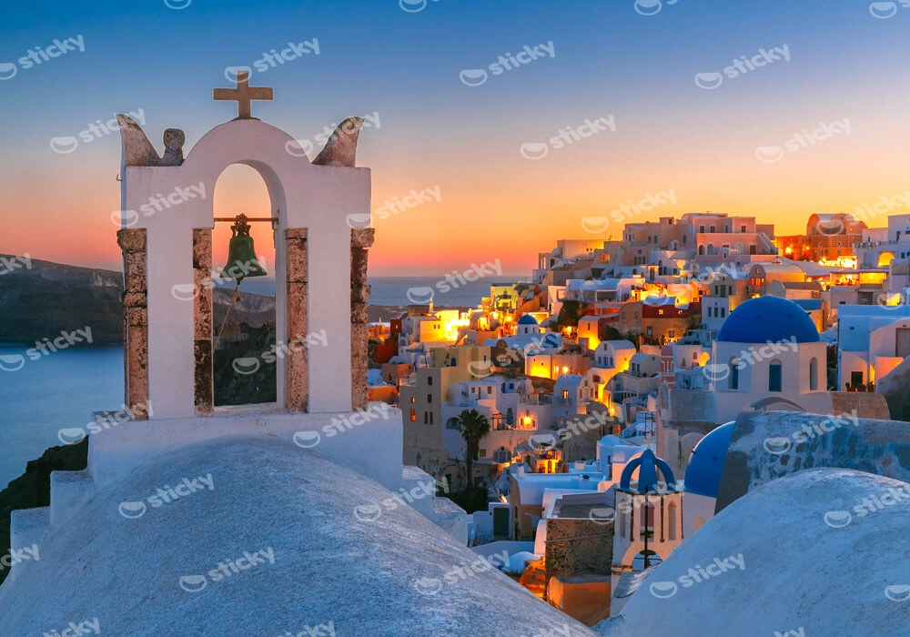 Πινακας σε καμβά OIA SANTORINI 6