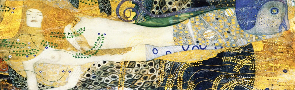 Πίνακας Πανοραμικός Σε Καμβά KLIMT – WATER SERPENTS I