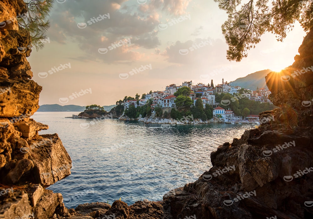 Πινακας σε καμβά SKIATHOS HARBOR