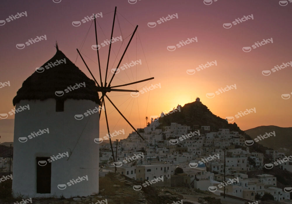Πινακας σε καμβά WINDMILLS IN IOS 2