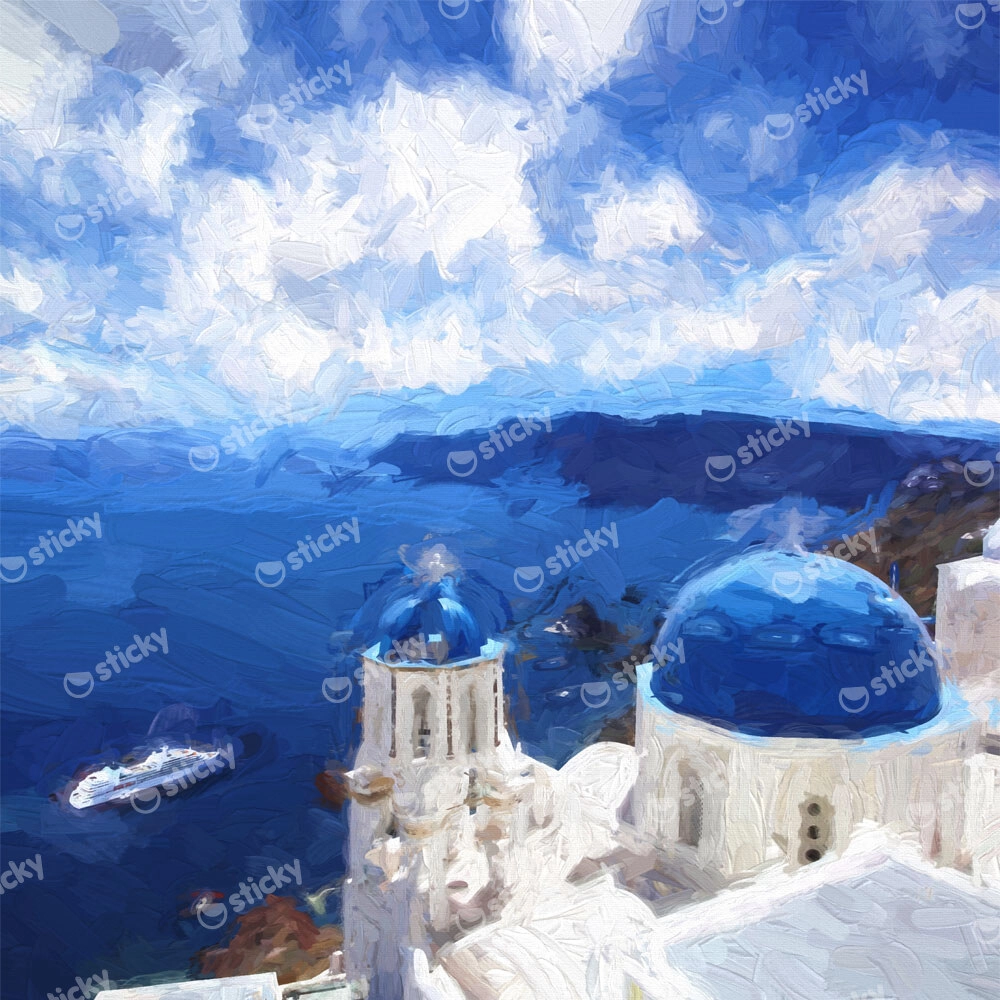 Πίνακας Τετράγωνος FIRA TOWN SANTORINI