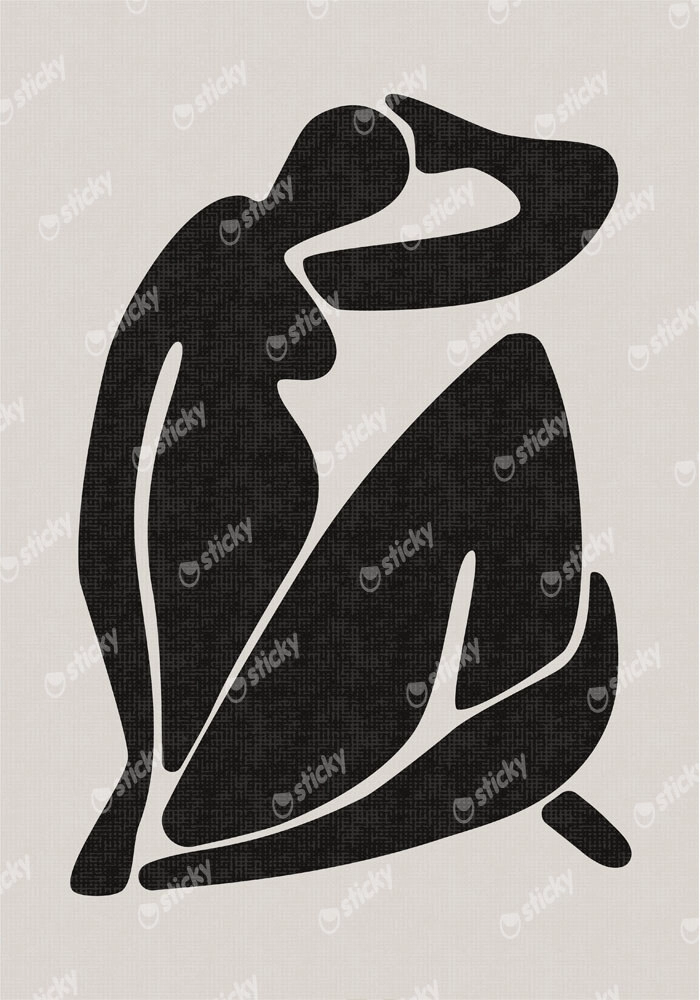 Πινακας σε καμβά BLACK FEMALE SILHOUETTE