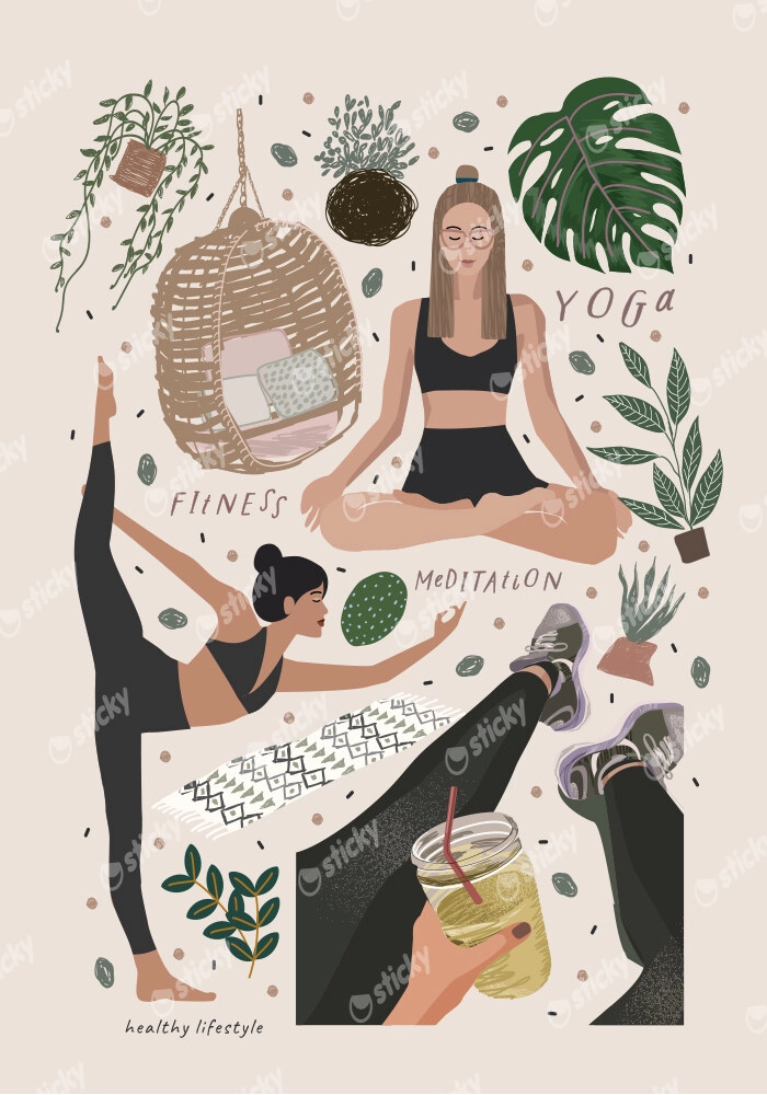 Πινακας σε καμβά YOGA LIFESTYLE