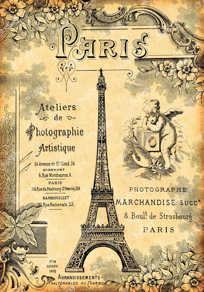 Πινακας σε καμβά VINTAGE PARIS 1900