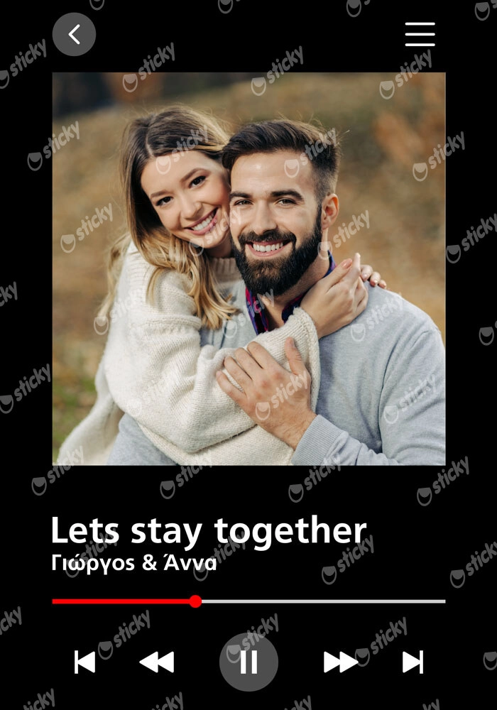 Πινακας σε καμβά COUPLE SONG BLACK