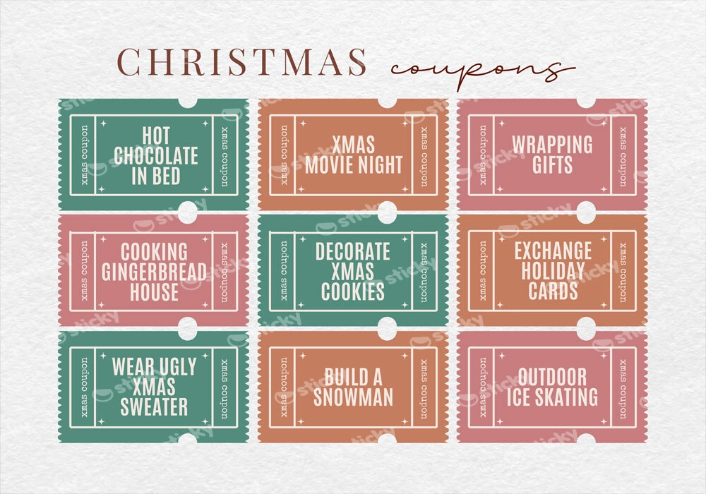 Πινακας σε καμβά CHRISTMAS COUPONS