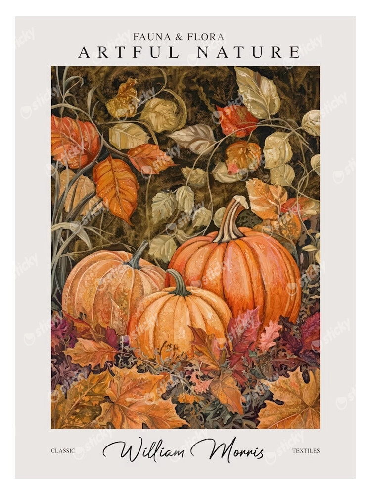 Πόστερ WILLIAM MORRIS - PUMPKINS AUTUMN