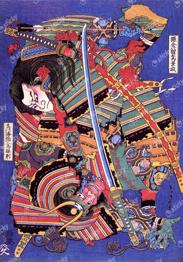 Πινακας σε καμβά HOKUSAI - THE KENGORO WARRIOR