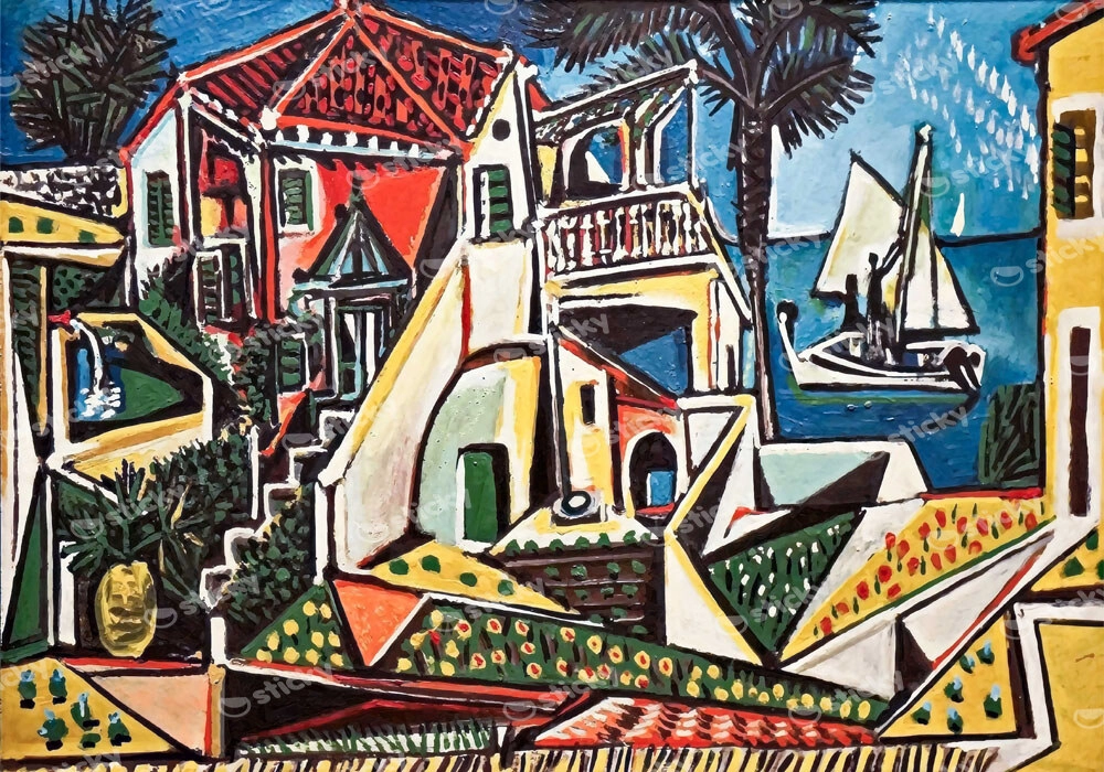 Πινακας σε καμβά PICASSO - MEDITERRANEAN LANDSCAPE