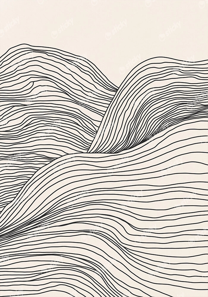 Πόστερ MOUNTAIN MINIMALIST LINES