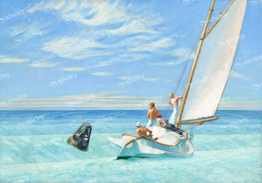 Πινακας σε καμβά EDWARD HOPPER - GROUND SWELL
