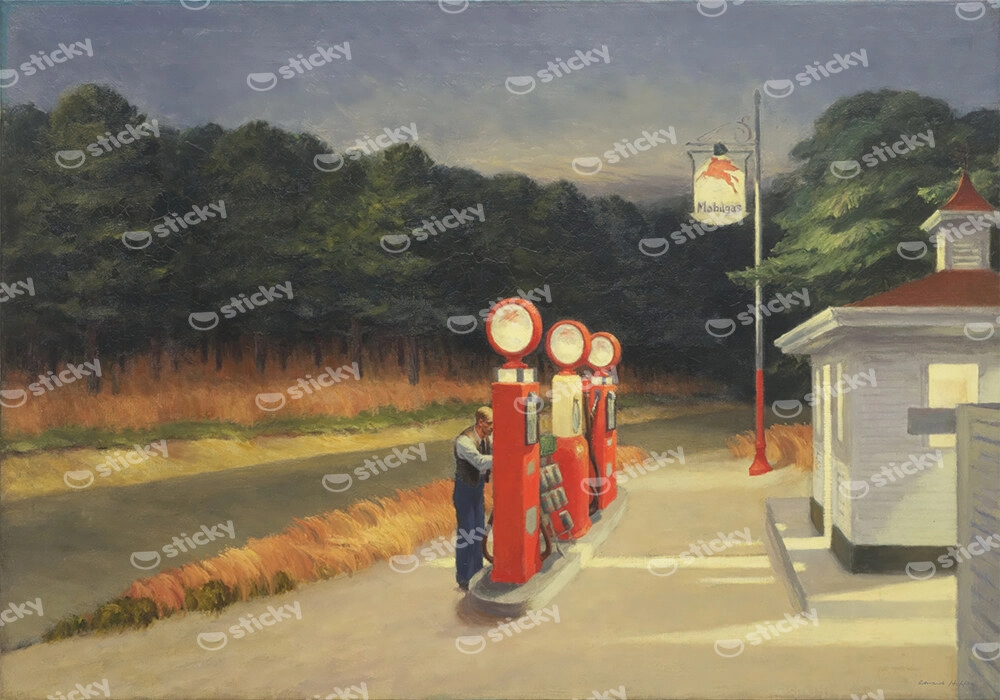 Πινακας σε καμβά EDWARD HOPPER GAS 1940