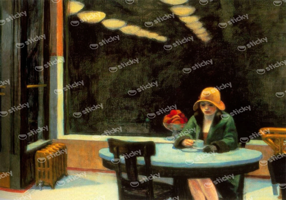 Πινακας σε καμβά EDWARD HOPPER - AUTOMAT
