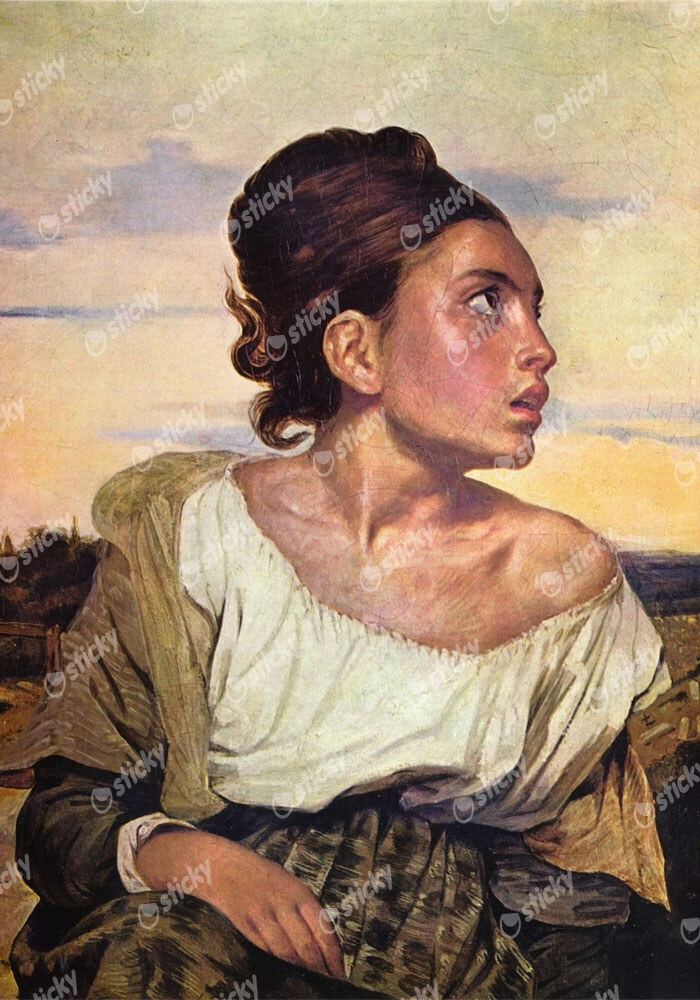 Πινακας σε καμβά DELACROIX - ORPHAN GIRL AT THE CEMETERY