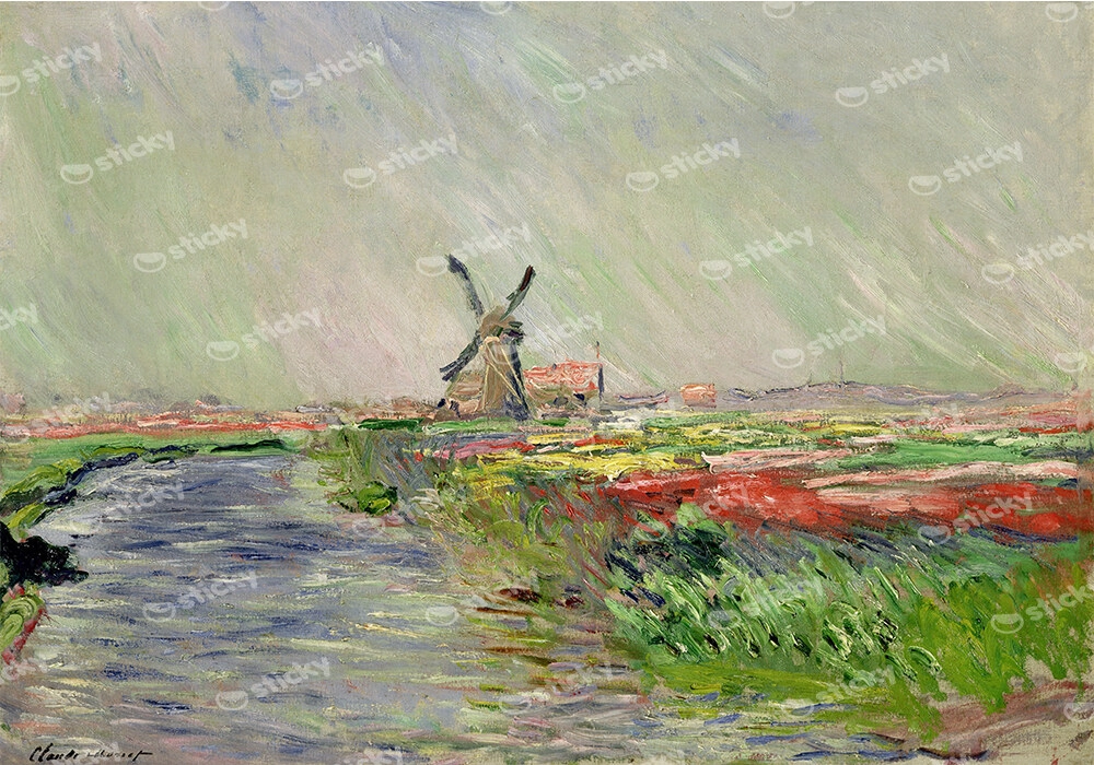 Πινακας σε καμβά MONET - CHAMPS DE TULIPES EN HALLANDE