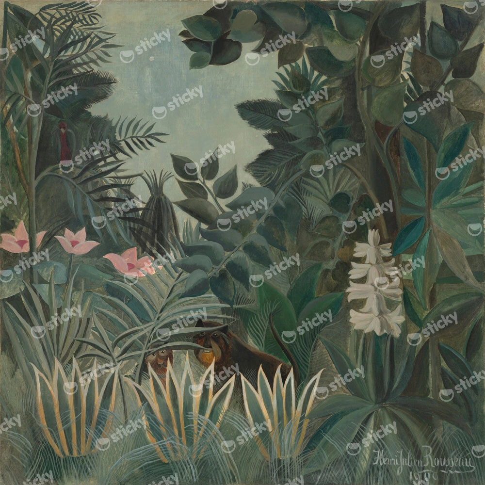 Πίνακας σε καμβά HENRI ROUSSEAU - THE EQUATORIAL JUNGLE