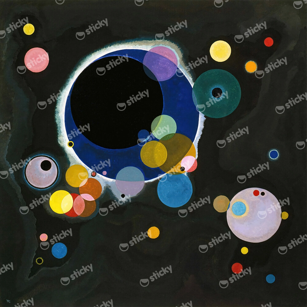 Πίνακας σε καμβά KANDINSKY - SEVERAL CIRCLES