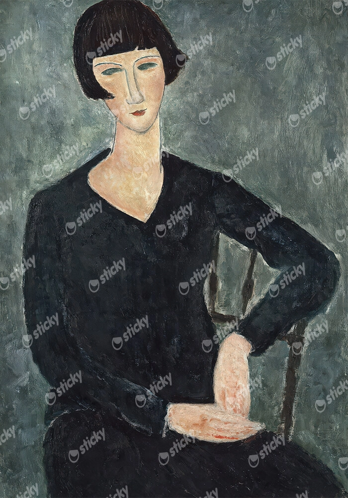 Πινακας σε καμβά MODIGLIANI - WOMAN IN BLUE DRESS