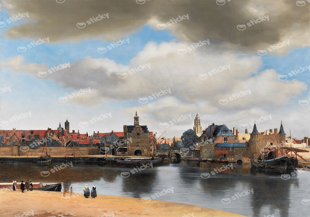 Πινακας σε καμβά VERMEER - VIEW OF DELFT