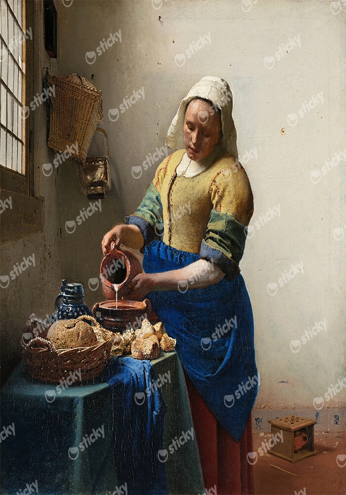Πινακας σε καμβά VERMEER - THE MILKMAID