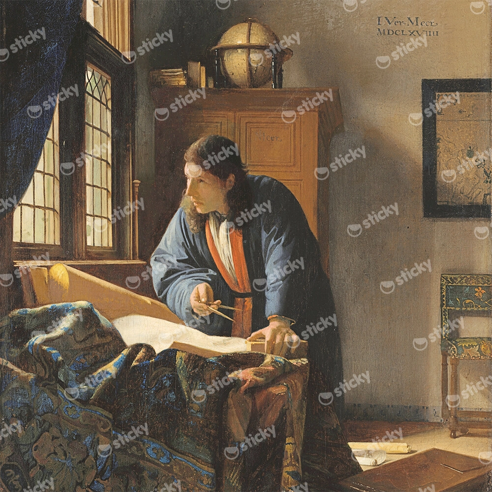 Πίνακας σε καμβά VERMEER - THE GEOGRAPHER