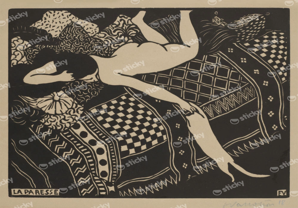 Πινακας σε καμβά FELIX VALLOTTON - THE LAZINESS