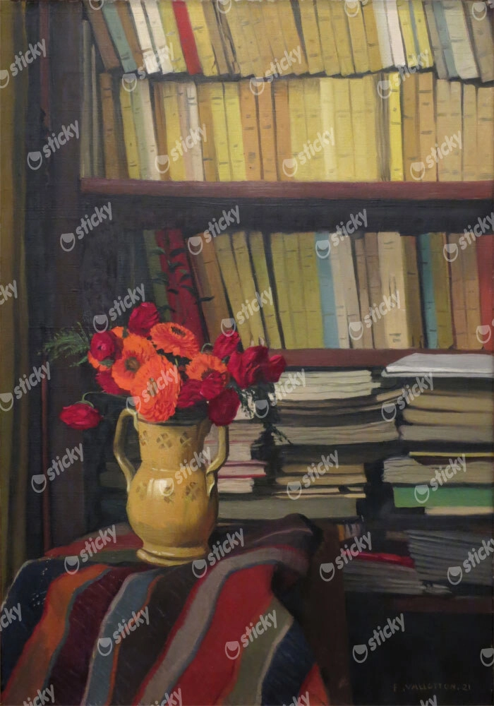 Πινακας σε καμβά FELIX VALLOTTON - LA BIBLIOTHEQUE
