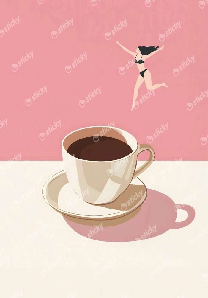 Πόστερ COFFEE DIVER PINK