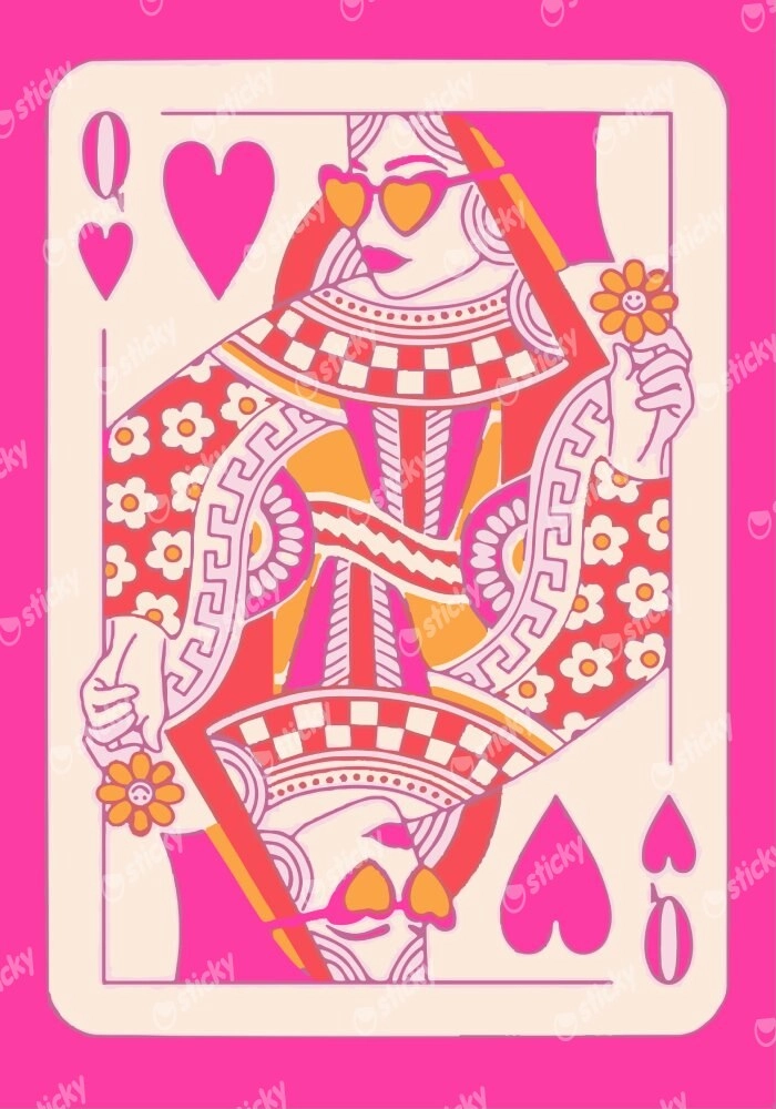 Πόστερ PINK QUEEN OF HEARTS
