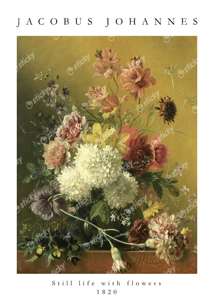 Πόστερ JACOBUS JOHANNES - STILL LIFE WITH FLOWERS