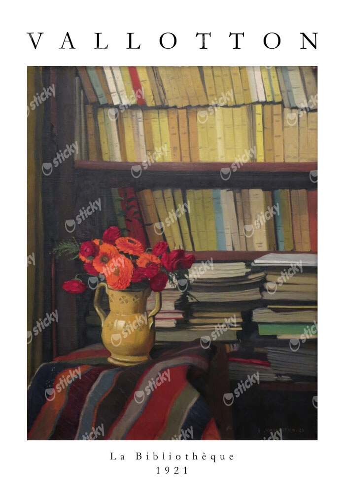 Πόστερ FELIX VALLOTTON - LA BIBLIOTHEQUE