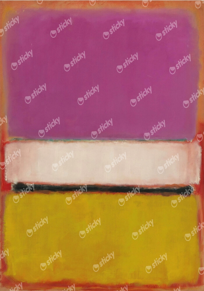 Πινακας σε καμβά ROTHKO - PURPLE WHITE YELLOW
