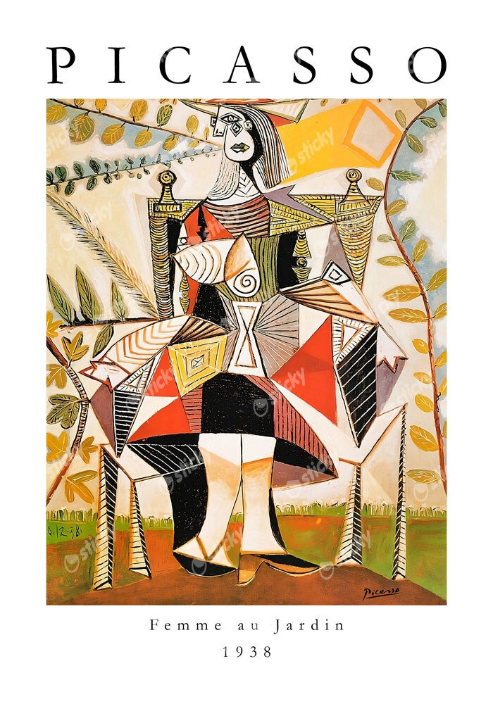 Πόστερ PICASSO - FEMME AU JARDIN