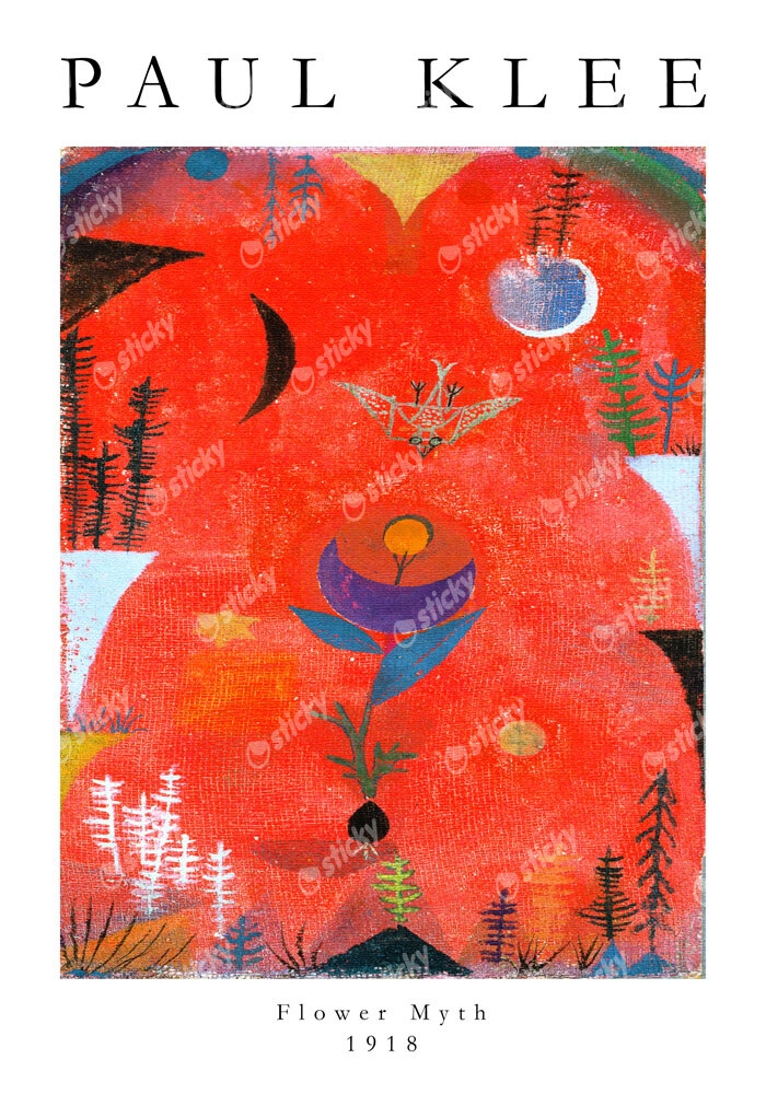 Πόστερ PAUL KLEE - FLOWER MYTH
