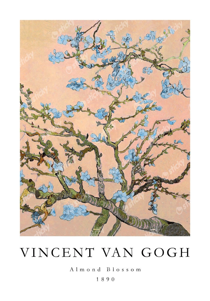 Πόστερ VAN GOGH - ALMOND BLOSSOM PASTEL PEACH