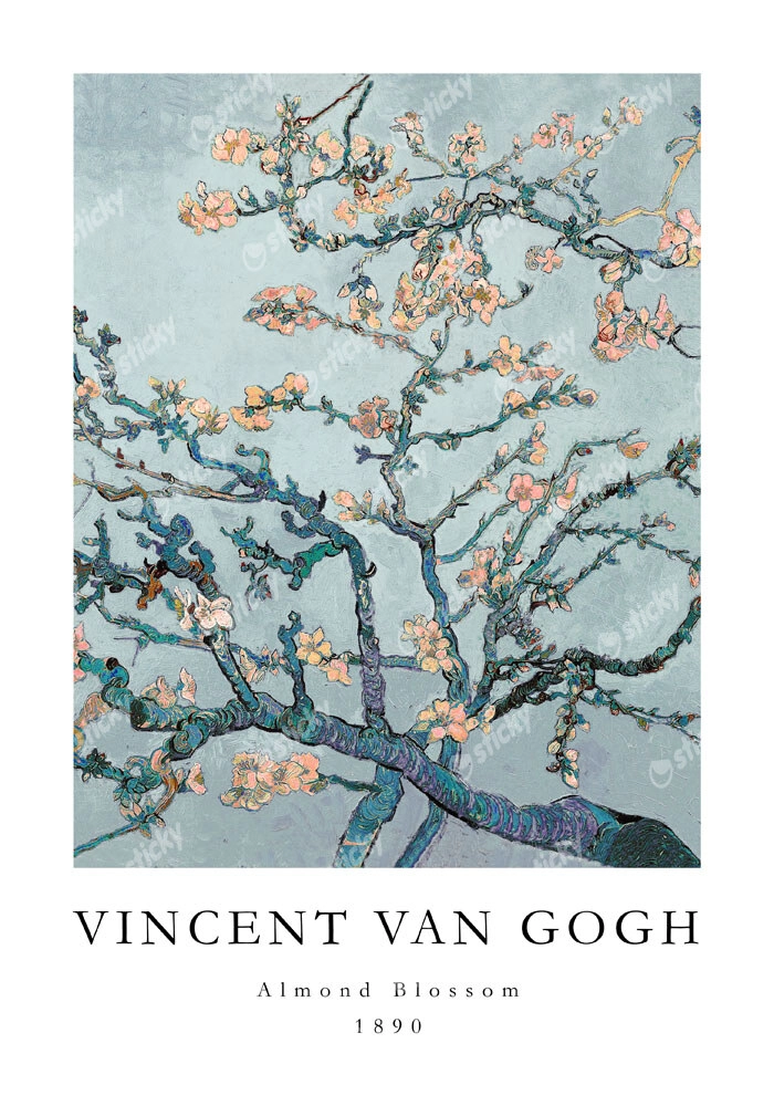 Πόστερ VAN GOGH - ALMOND BLOSSOM PASTEL BLUE