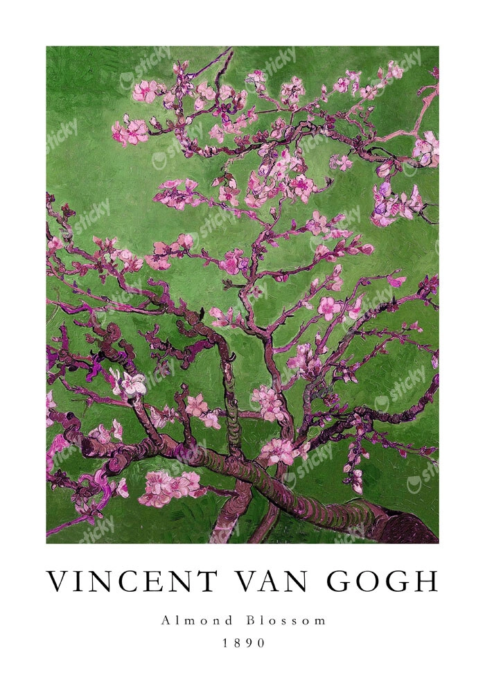 Πόστερ VAN GOGH - ALMOND BLOSSOM GREEN