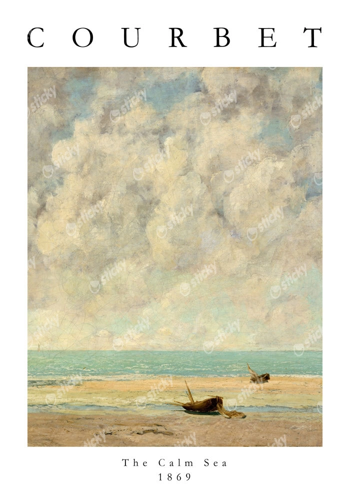 Πόστερ GUSTAVE COURBET - THE CALM SEA