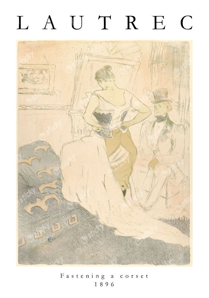 Πόστερ TOULOUSE LAUTREC - FASTENING A CORSET