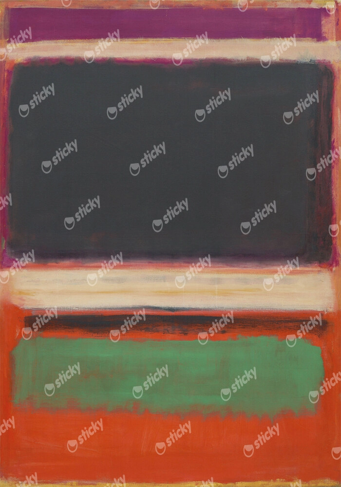 Πινακας σε καμβά ROTHKO - RED BLACK GREEN WHITE